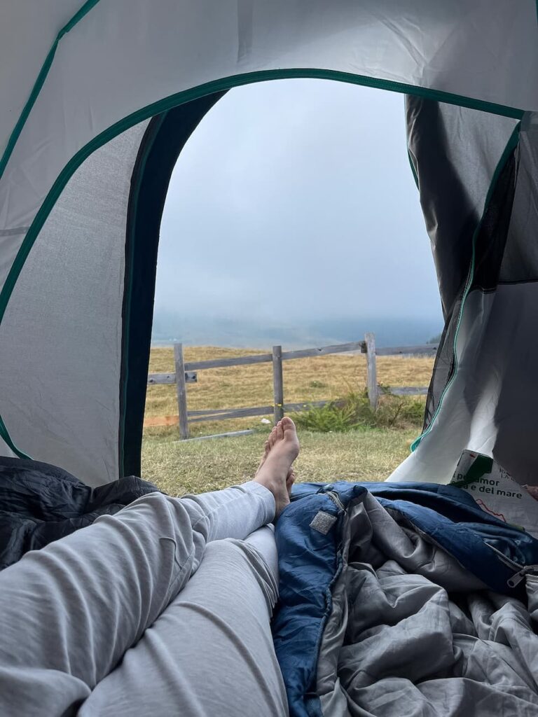 dormir ein tenda in piemonte